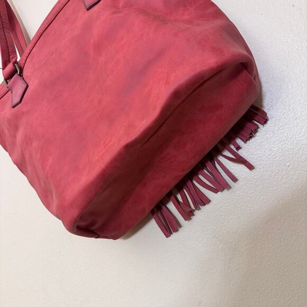 NWT Dolce Vita‎ Vegan Suede Leather Callum Tote Handbag Red Anthropologie - Picture 5 of 10